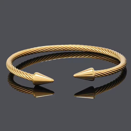 Bracelet manchette en acier inoxydable
